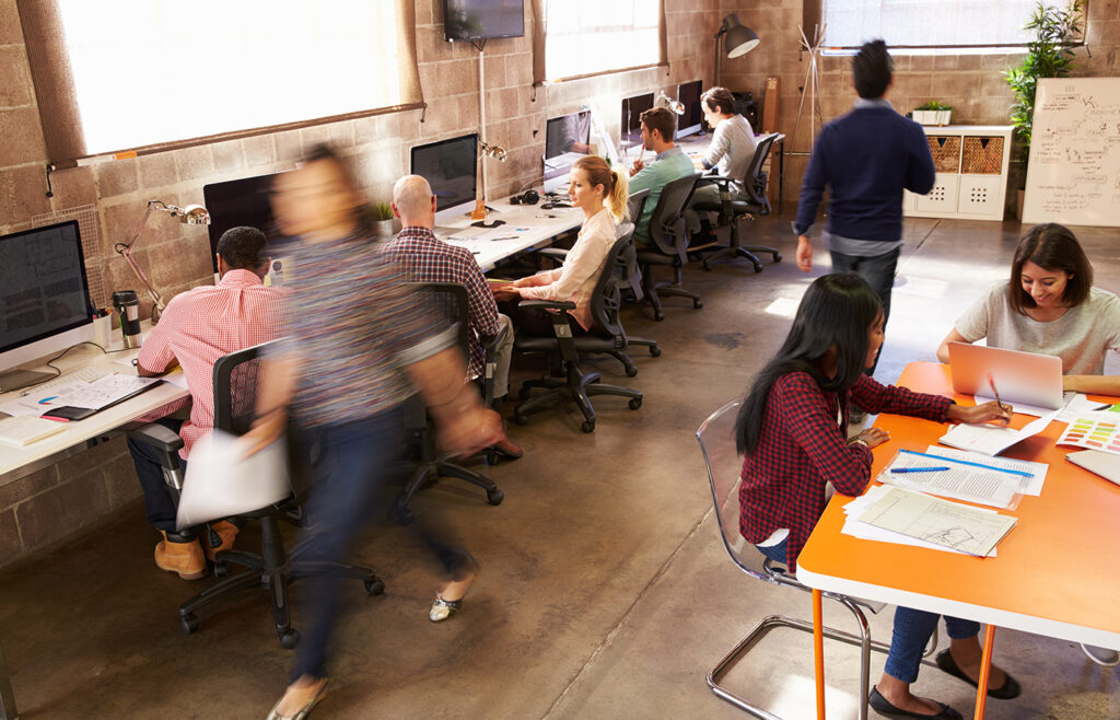 Recruiters working in an office